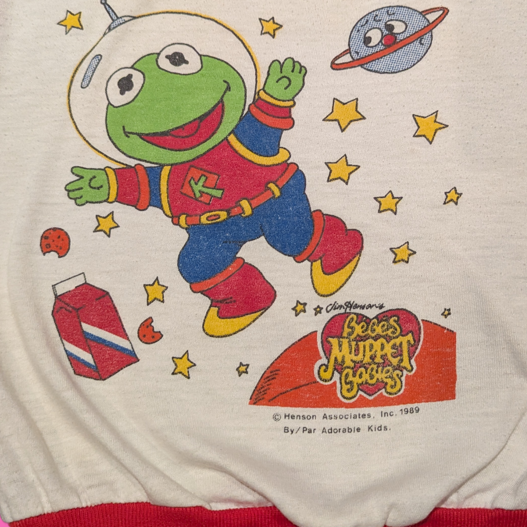 Vintage 1980's Kermit the Astronaut Long Sleeve T-Shirt for Children (See Description for Sizing)