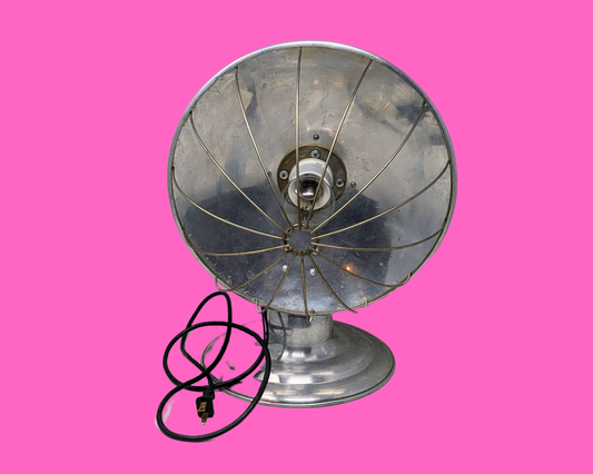 Ventilateur en métal vintage des années 1960 transformé en lampe