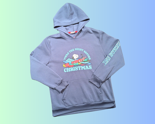 Y2K T'was The Night Before Christmas, Charlie Brown, Peanuts, Snoopy Hoodie Size L