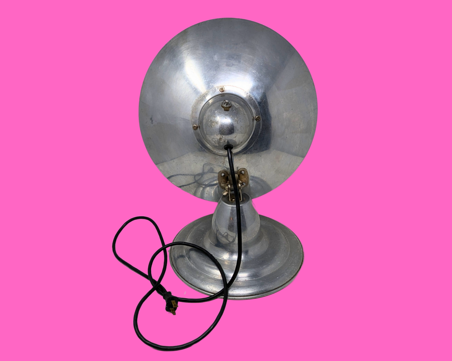 Ventilateur en métal vintage des années 1960 transformé en lampe