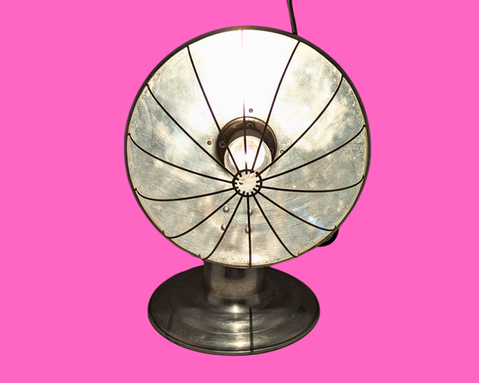 Ventilateur en métal vintage des années 1960 transformé en lampe