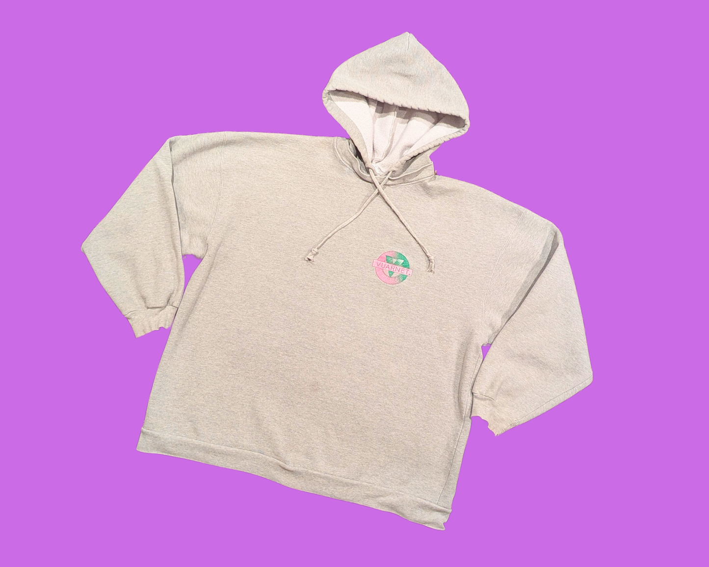 Vintage 1990's Vuarnet France Gray Hoodie Size L