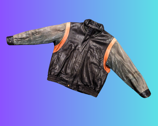 Vintage 1990's Genuine Leather Jacket Size M