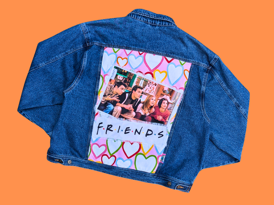 Handmade, Upcycled Friends Jacket Size XXL