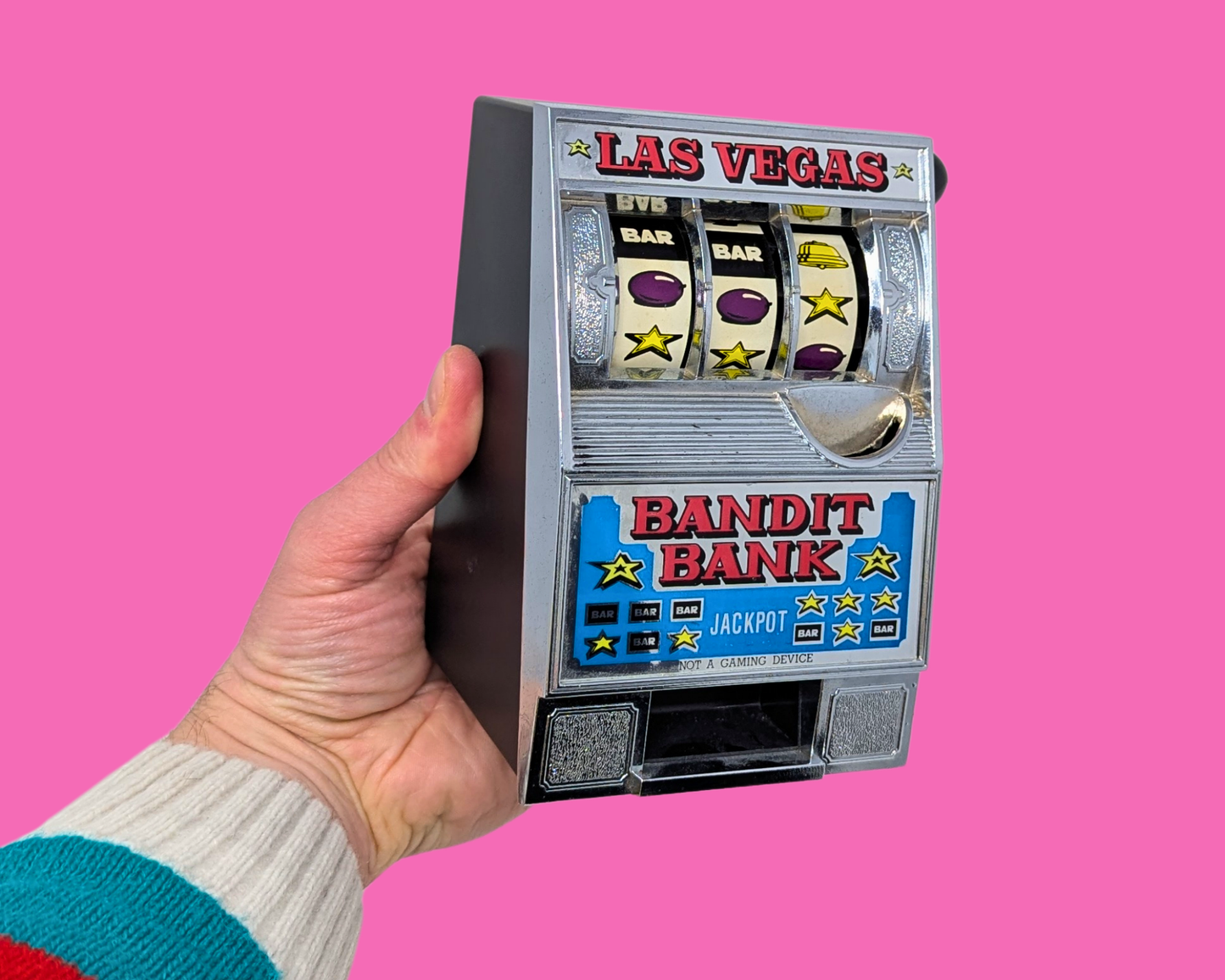 Mini-machine à sous à jackpot style Las Vegas Bandi Bank des années 1980