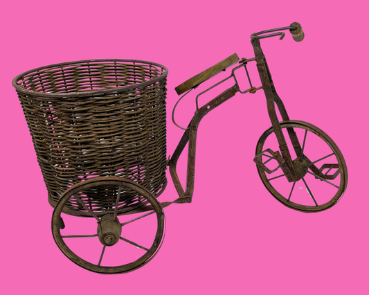 Porte-plante en métal vintage pour vélo des années 1990