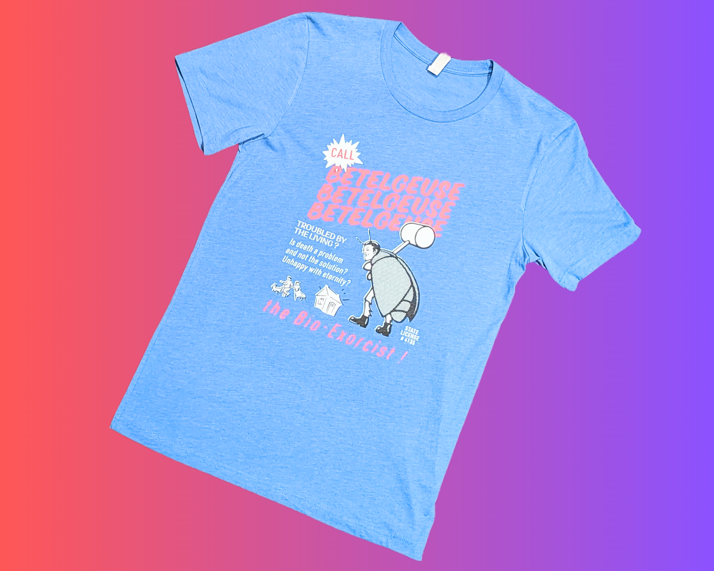 T-shirt Beetlejuice bleu Y2K taille M