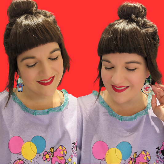 Handmade, Upcycled La Vache Qui Rit Earrings