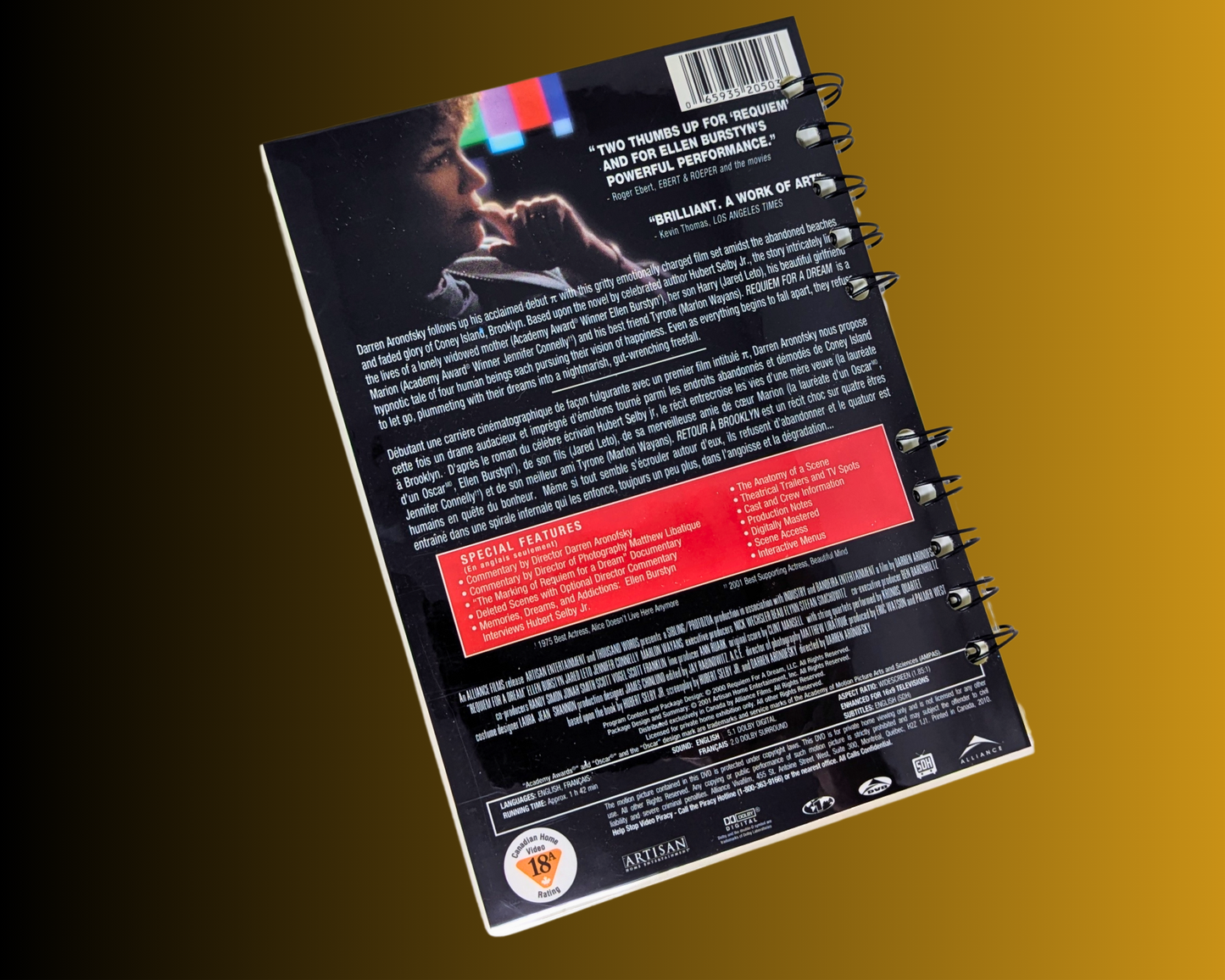 Requiem For A Dream DVD Movie Notebook