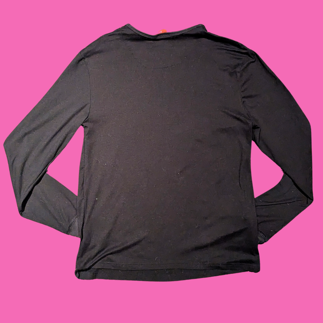 Peanuts, Snoopy Black Long Sleeves Shirt Size S