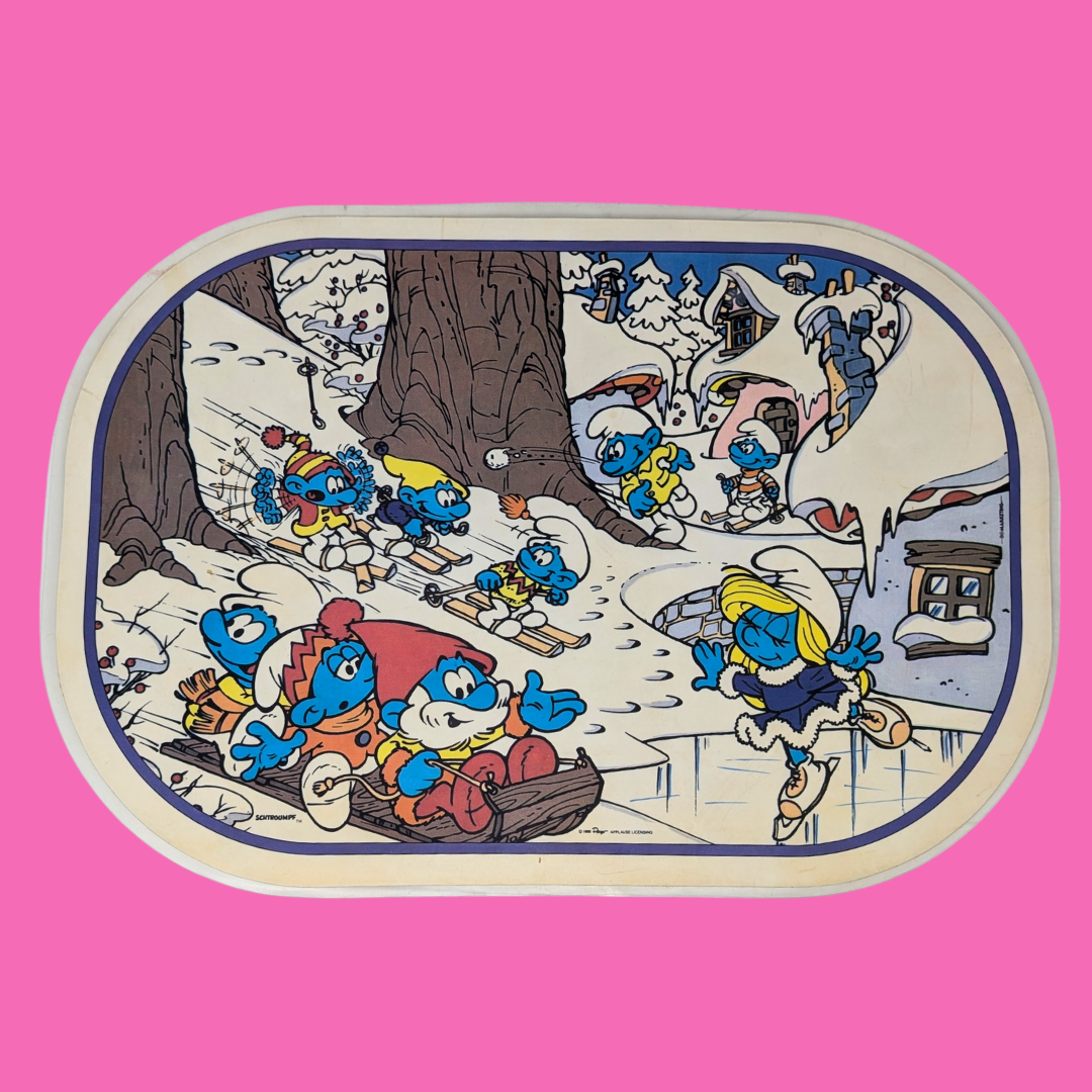 Vintage 1980's Smurfs Placemats by Texaco