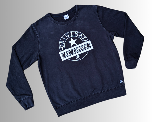 Pull vintage en coton Au Original des années 1990, taille L