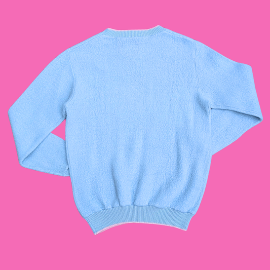 Vintage 1980's Pink Panther Blue Sweater Size S