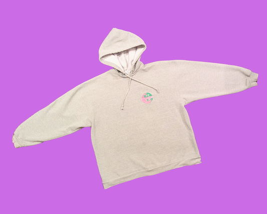 Sweat à capuche gris Vuarnet France vintage des années 1990, taille L