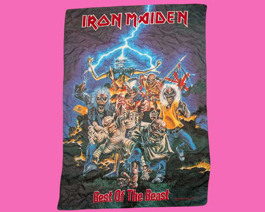 Drapeau Iron Maiden vintage de 1996, décoration murale, fabriqué en Italie