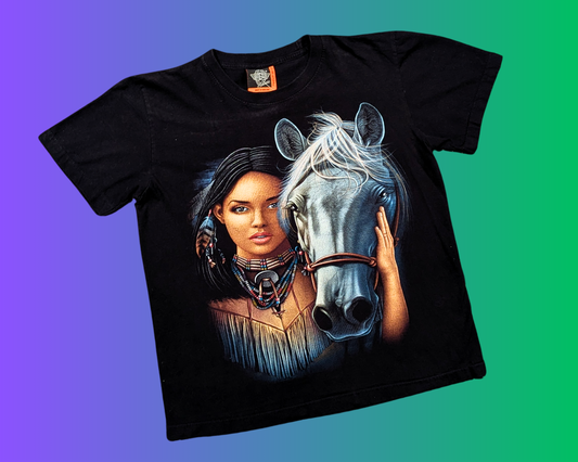 Y2K Native American, Double Side Print, T-Shirt Size M