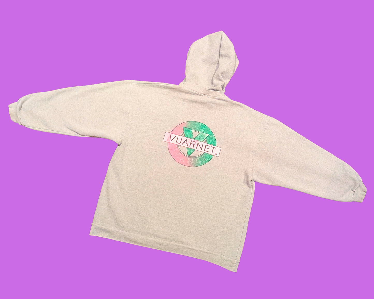 Vintage 1990's Vuarnet France Gray Hoodie Size L