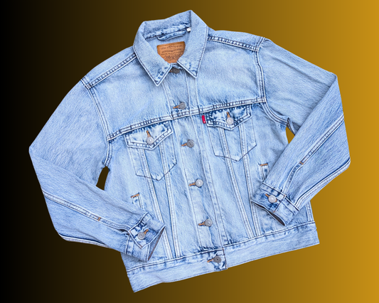 Handmade, Upcycled Horror Movie Vilains Squad Levi's Denim Jacket Size XS