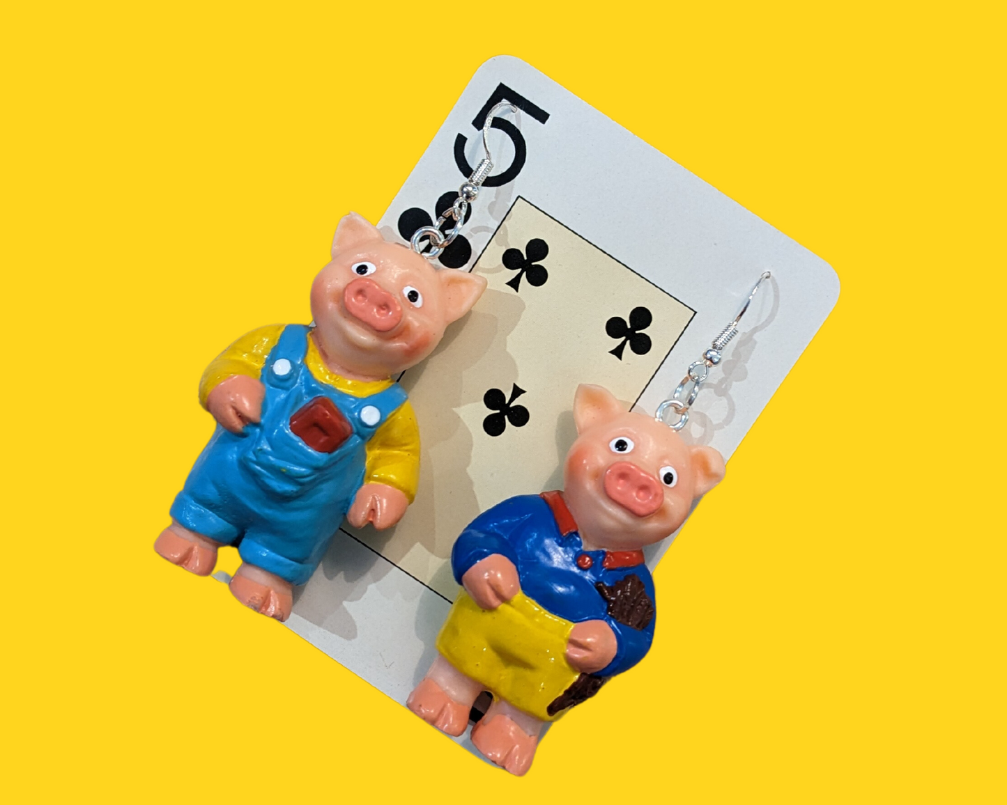 Handmade, Upcycled Piggies Earrings