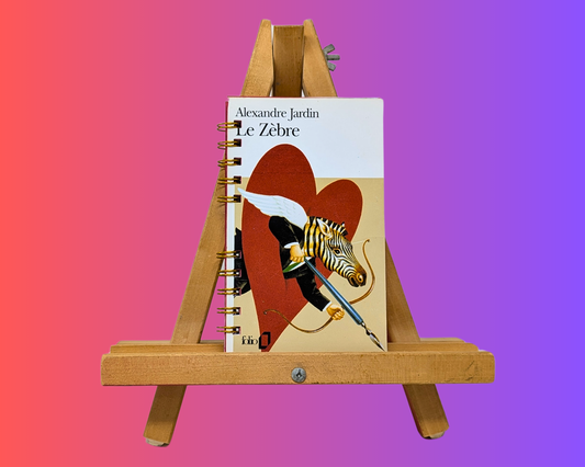 Handmade and Upcycled Le Zèbre Novel by Alexandre Jardin Notebook