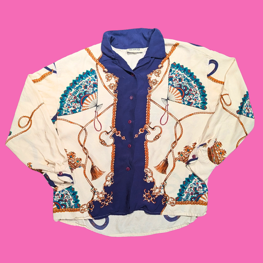 Vintage 1980's Cottonade Paris Blouse Size S