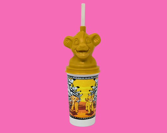 Bouteille en plastique officielle Walt Disney Le Roi Lion, Simba, vintage des années 1990