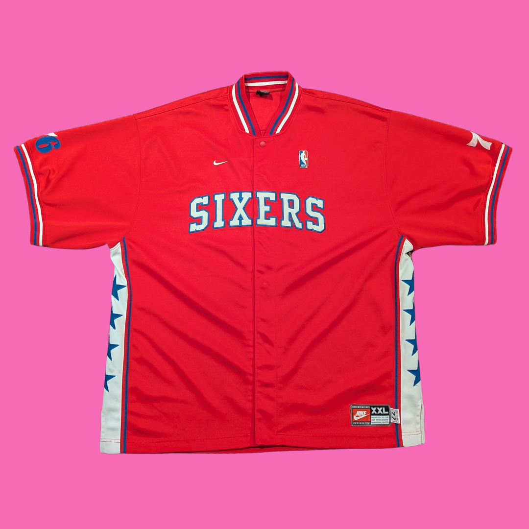 Maillot d'échauffement de tir de basketball NBA Nike Philadelphia 76ers pour homme, taille XXL