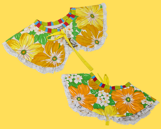 Collier pèlerin réversible Disney Winnie l'ourson fait main, recyclé et avec volant