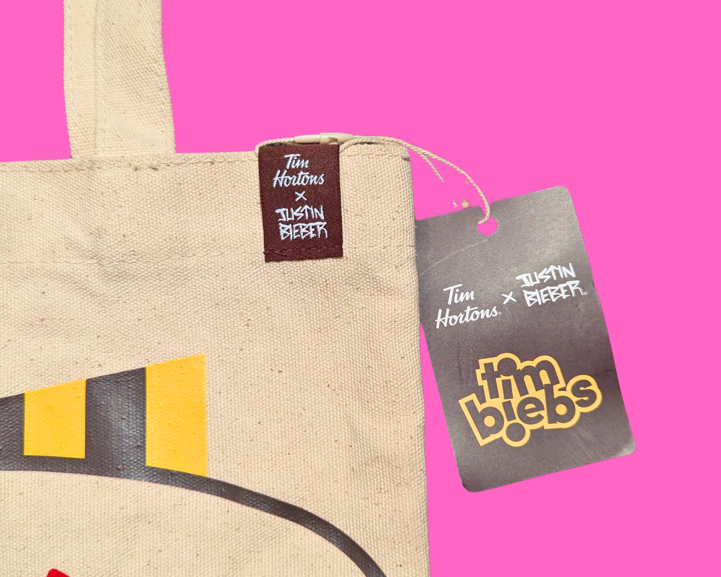 Tim Hortons Tim Biebs Tote Bag, New With Tags