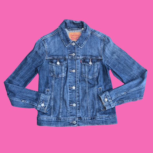 Led Zeppelin Upcycled T-Shirt Denim Jacket Size M