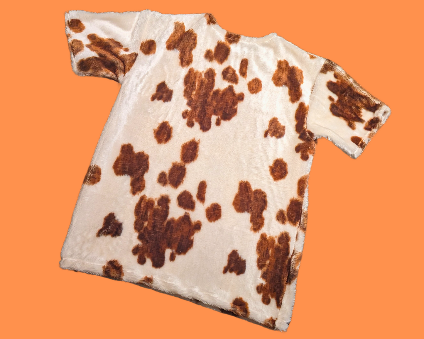 Handmade, Upcycled Vintage 1990's Animal Print, Faux Fur T-Shirt Oversized XL