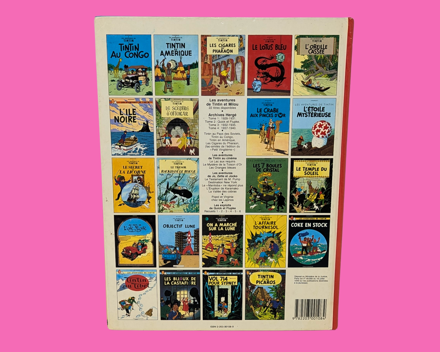 Vintage 1980's Tintin et Le Crabe aux Pinces d'Or