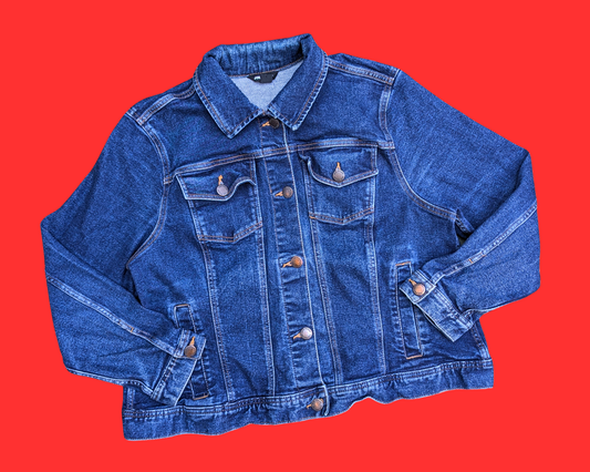 Handmade, Upcycled Guns N' Roses Denim Jacket Size XL