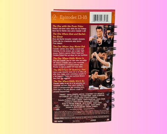 Friends, The Complete Second Season Volume 3 VHS Movie Notebook