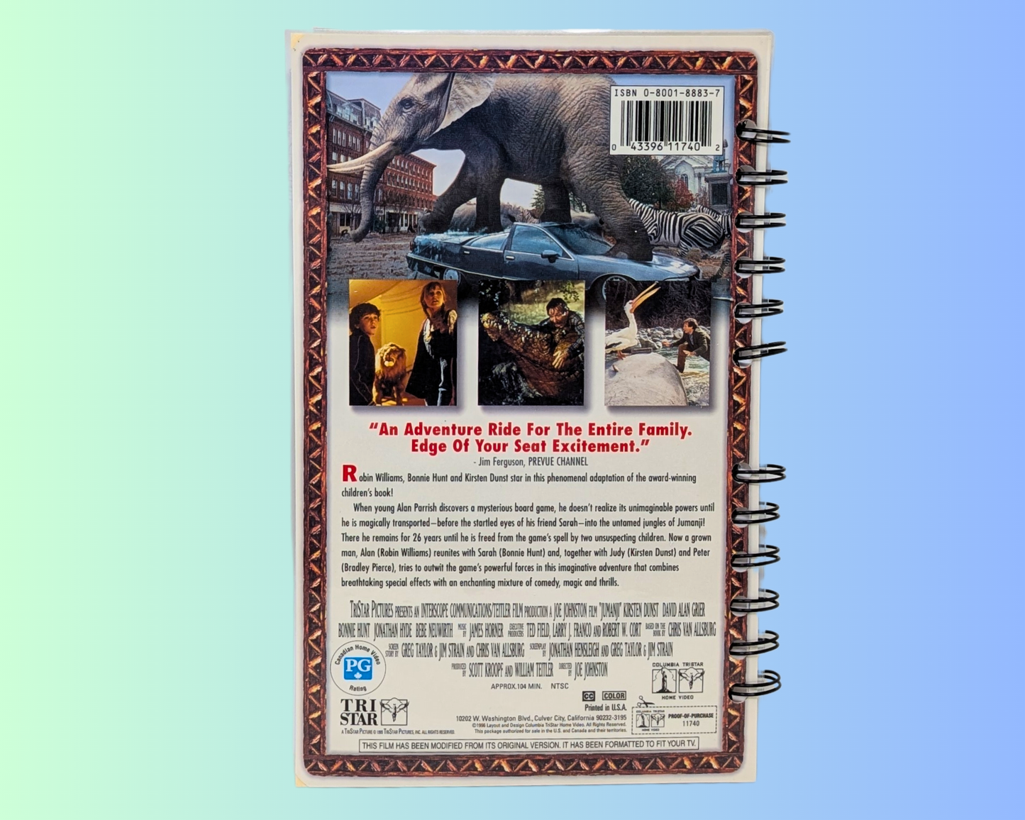 Jumanji VHS Movie Notebook