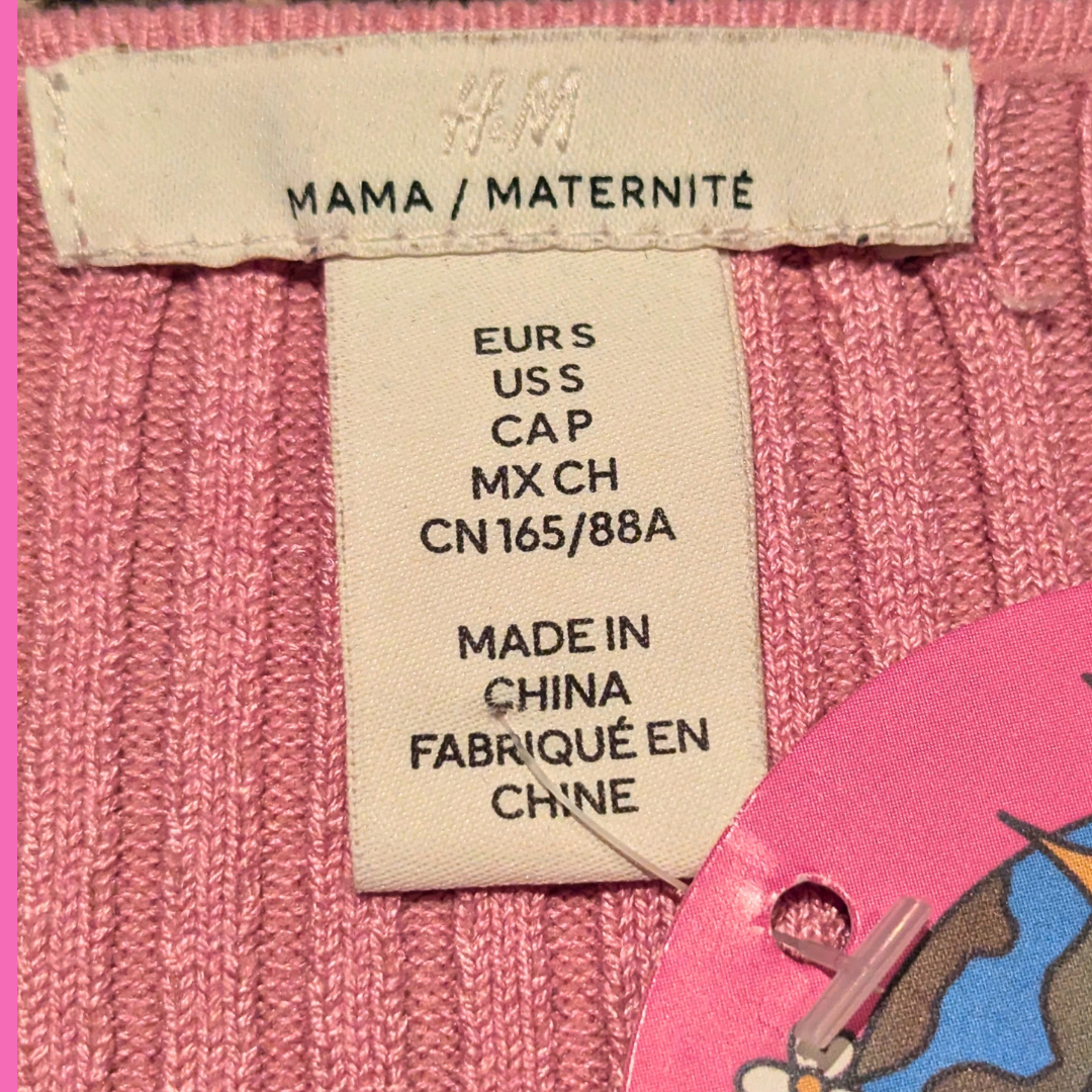 H&M Pink Long Sleeves Maternity Shirt Size S