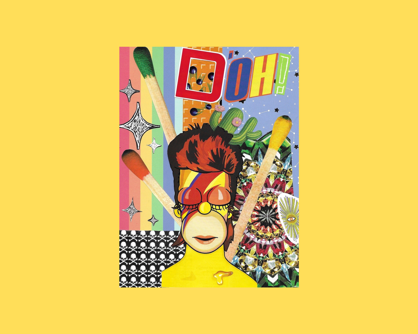 Print of Handmade Collage of Ziggy Simpson
