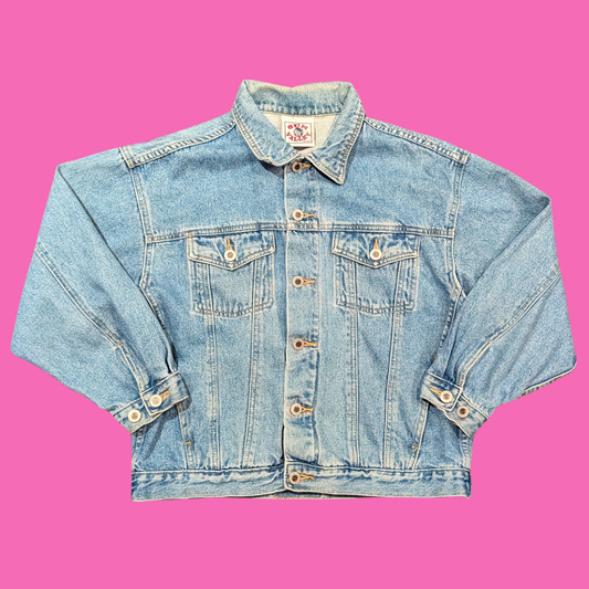 T-shirt The Beatles, Abbey Road, veste en jean upcyclée, taille ML pour femme