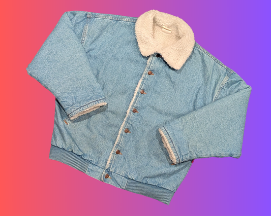 Vintage 1980's Cobra Warm Denim Jacket Size S