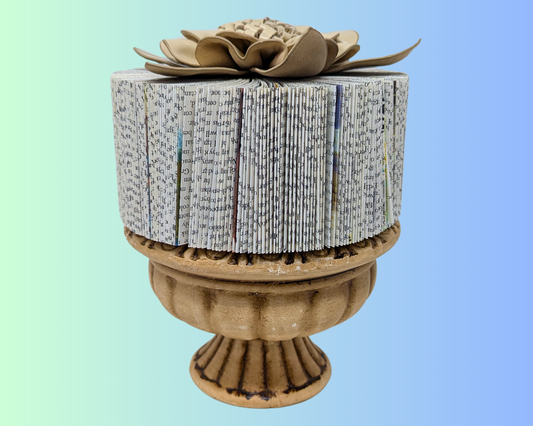 Handmade and Upcycled Book Folding Art Sculpture