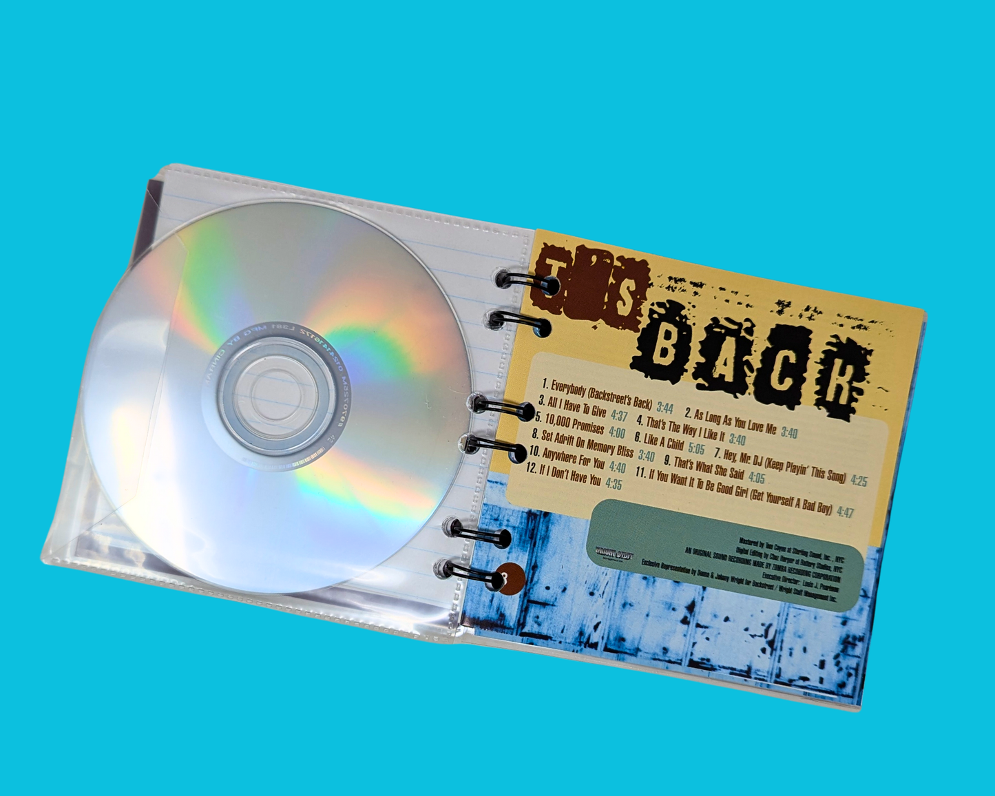 Backstreet Boys, carnet de notes du CD Backstreet