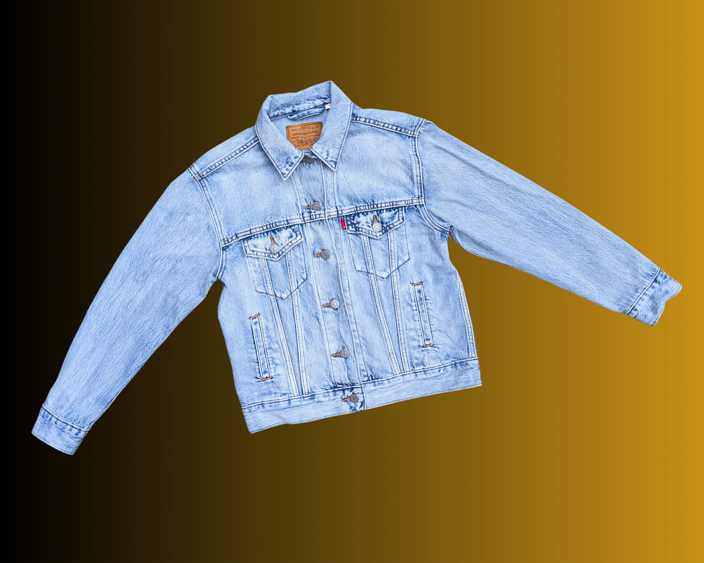 Handmade, Upcycled Horror Movie Vilains Squad Levi's Denim Jacket Size XS