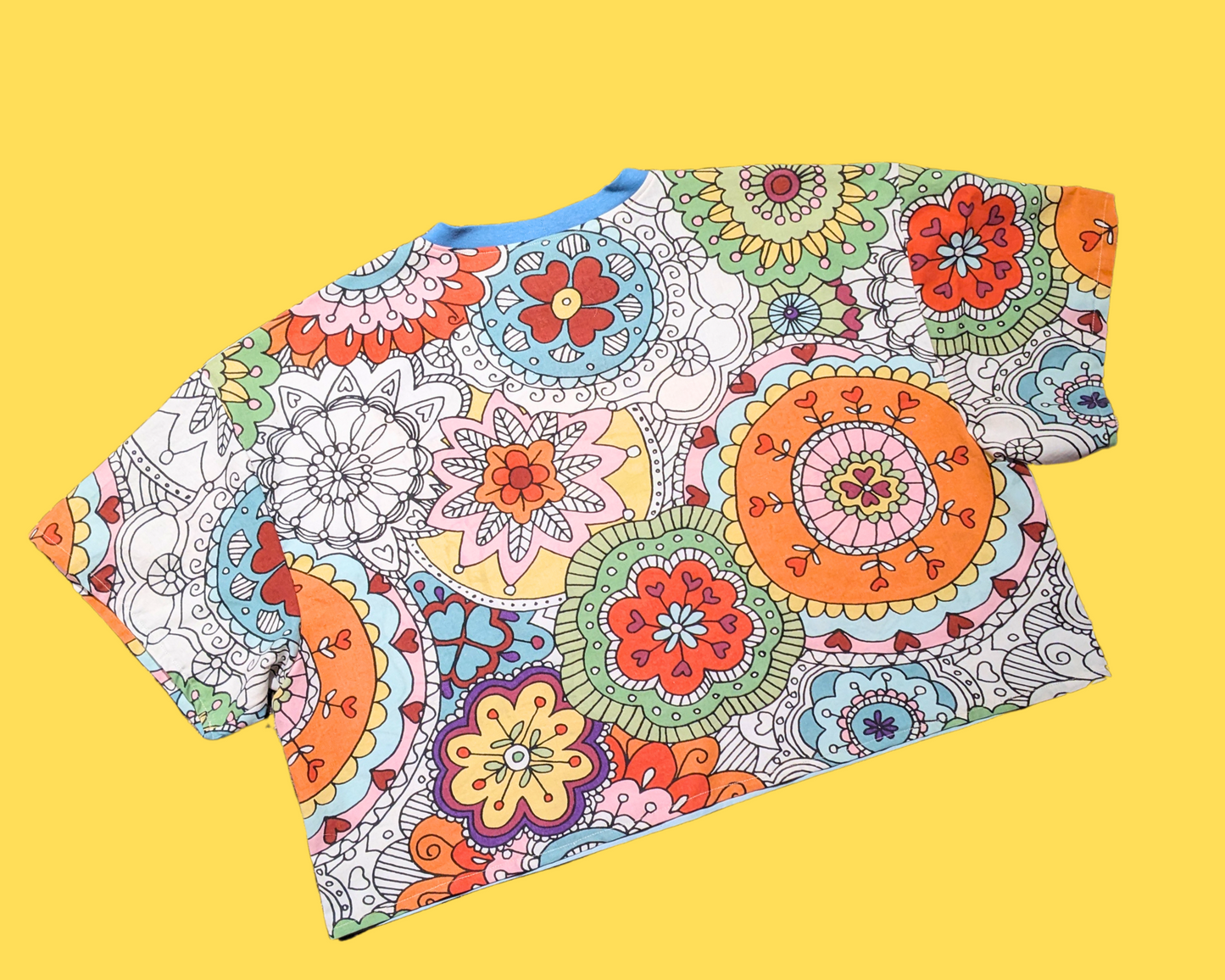 Handmade, Upcycled Vintage 1999 RARE Astérix & Obélix Pillowcase Crop Top Oversized XL