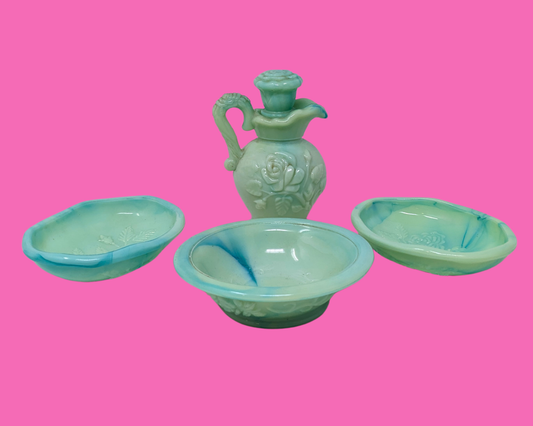 Ensemble de 3 accessoires de salle de bain vintage des années 1980 par Avon
