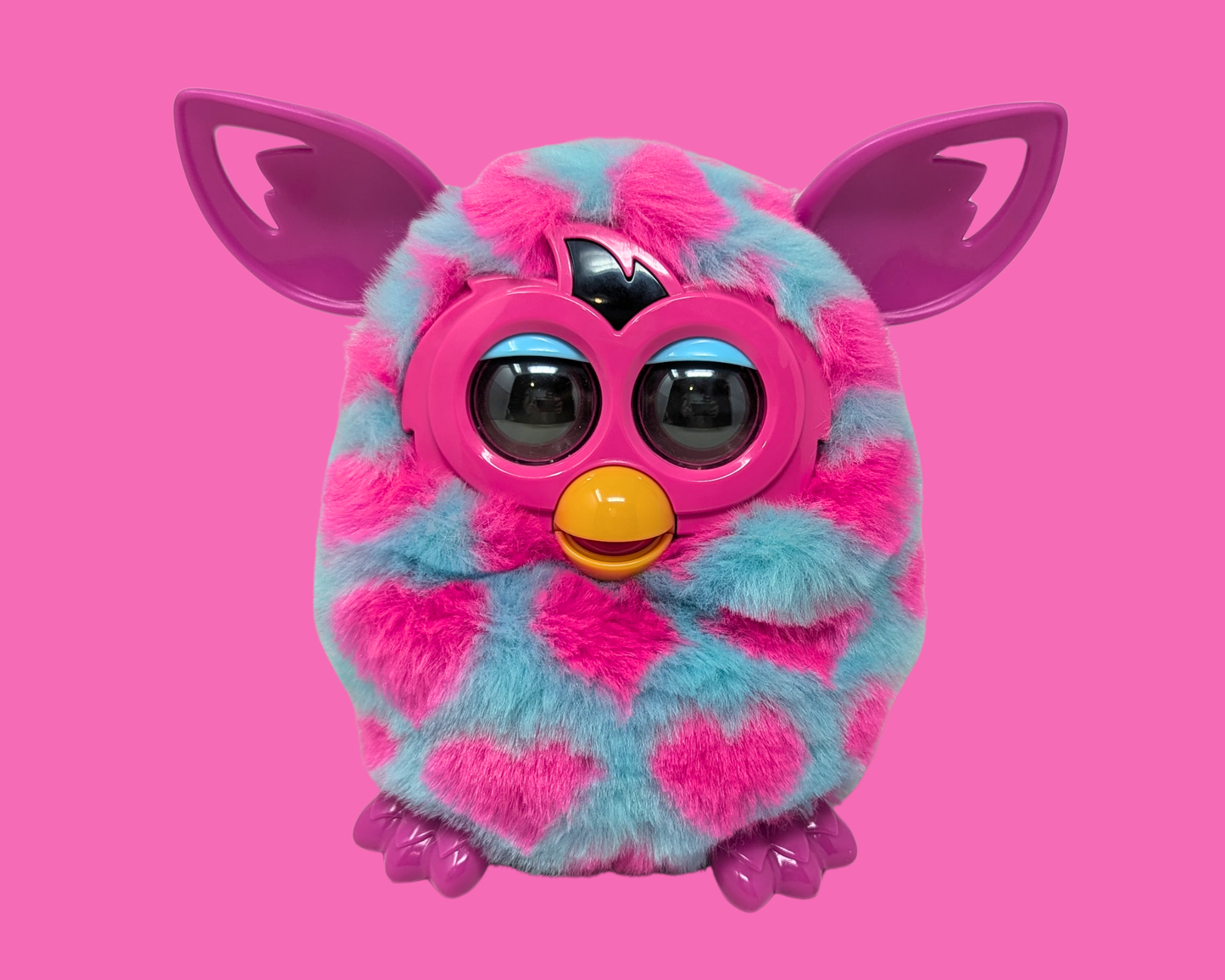 Y2K Pink and Blue Furby Toy, Functional