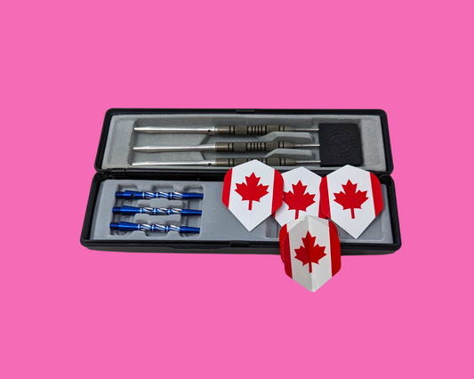 Ensemble de 3 fléchettes professionnelles avec drapeaux canadiens