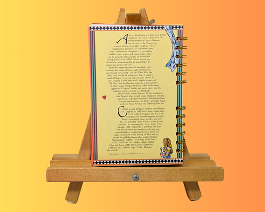 Handmade and Upcycled Alice in Wonderland Novel by Lewis Carroll Notebook