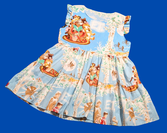 Handmade, Upcycled Vintage E.T Bedsheet Dress Size L-XL