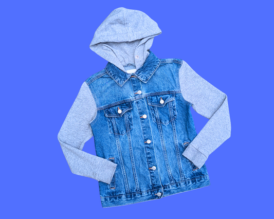 Handmade, Upcycled My Neighbor Totoro Hoodie Denim Jacket Size XS