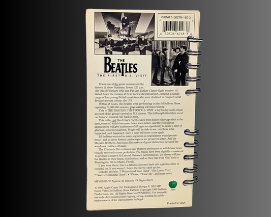 The Beatles The First U.S. Visit VHS Movie Notebook